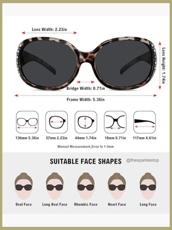 Retro Polarized Sunglasses Rhinestone Cateye Classic UV Protection Driving
